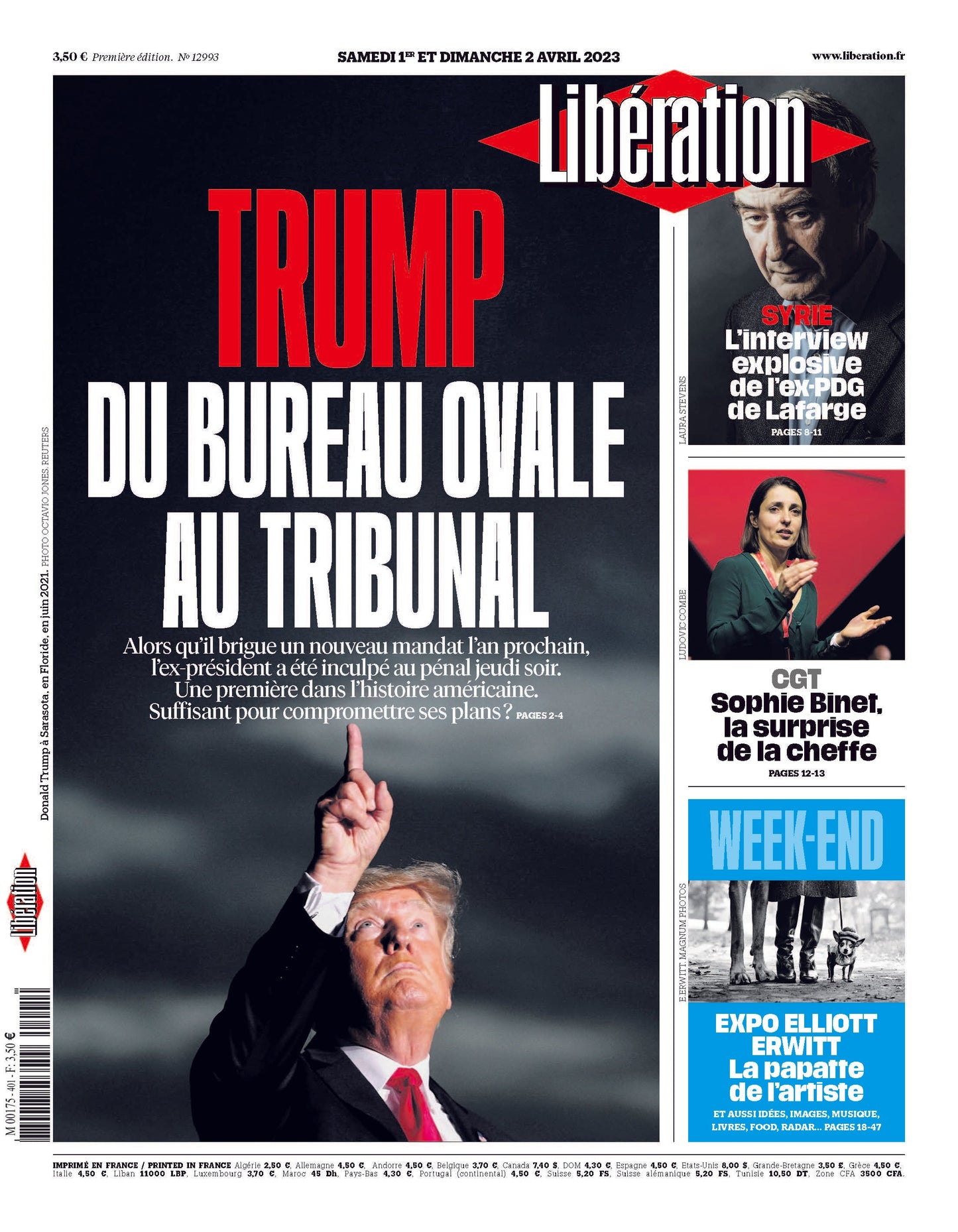 Trump, du bureau ovale au tribunal. 1er et 2 avril 2023