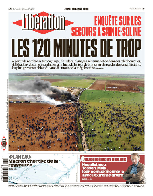 Enqu¨ºte sur les secours ¨¤ Sainte-Soline, les 120 minutes de trop. 30 mars 2023